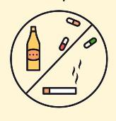 avoiding alcohol, smoking & drugs